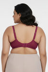 Zivame True Curv Lightly Lined Wired High 3/4Th Coverage Super Support - Beet Red — thumbnail 3
